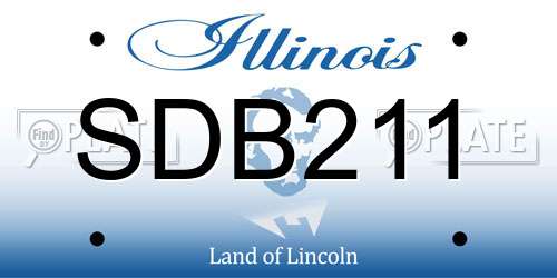 SDB211 Illinois License Plate