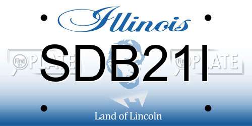 SDB21I Illinois License Plate