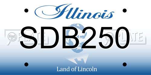 SDB250 Illinois License Plate