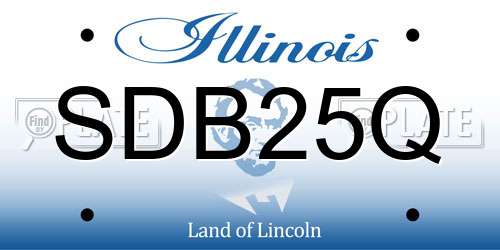 SDB25Q Illinois License Plate