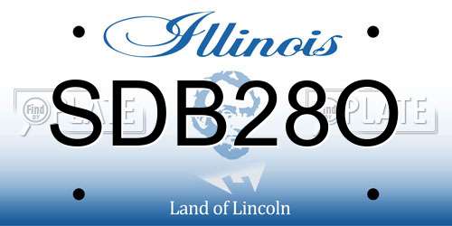 SDB28O Illinois License Plate