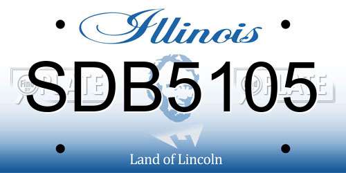SDB5105 Illinois License Plate