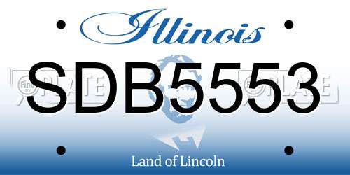 SDB5553 Illinois License Plate