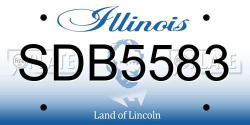 SDB5583 Illinois License Plate