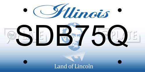 SDB75Q Illinois License Plate