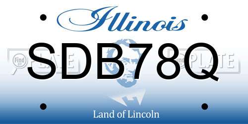 SDB78Q Illinois License Plate