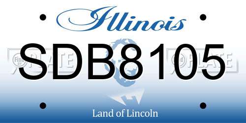 SDB8105 Illinois License Plate