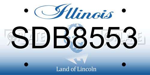 SDB8553 Illinois License Plate
