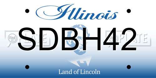 SDBH42 Illinois License Plate