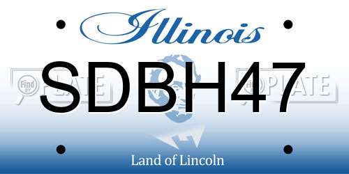 SDBH47 Illinois License Plate