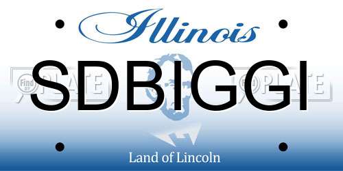 SDBIGGI Illinois License Plate