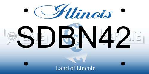 SDBN42 Illinois License Plate