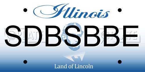SDBSBBE Illinois License Plate