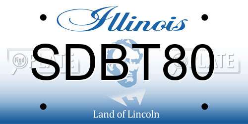 SDBT80 Illinois License Plate
