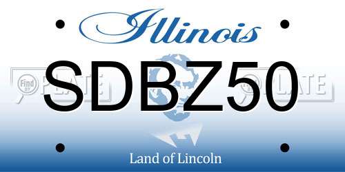SDBZ50 Illinois License Plate