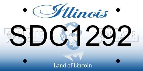 SDC1292 Illinois License Plate