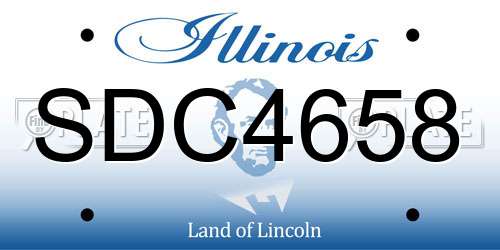 SDC4658 Illinois License Plate