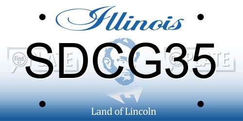SDCG35 Illinois License Plate