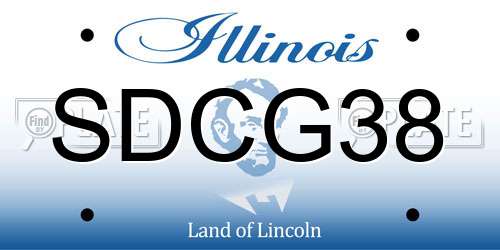 SDCG38 Illinois License Plate