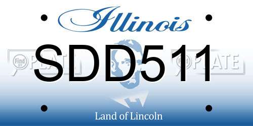 SDD511 Illinois License Plate