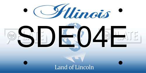 SDE04E Illinois License Plate