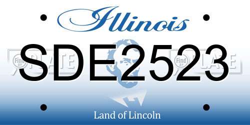 SDE2523 Illinois License Plate