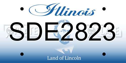 SDE2823 Illinois License Plate