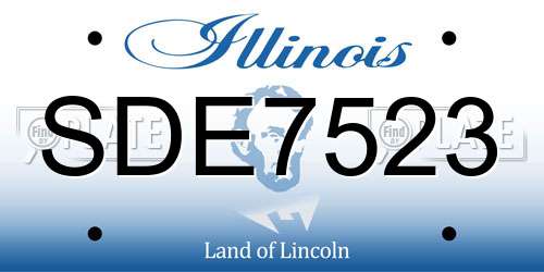 SDE7523 Illinois License Plate