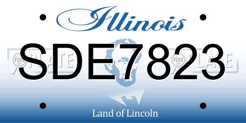 SDE7823 Illinois License Plate