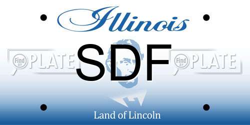 SDF Illinois License Plate