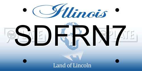 SDFRN7 Illinois License Plate