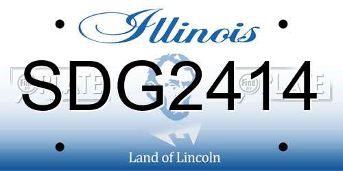 SDG2414 Illinois License Plate