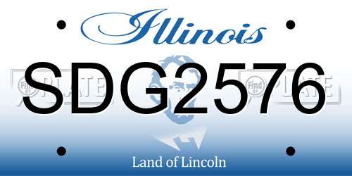 SDG2576 Illinois License Plate