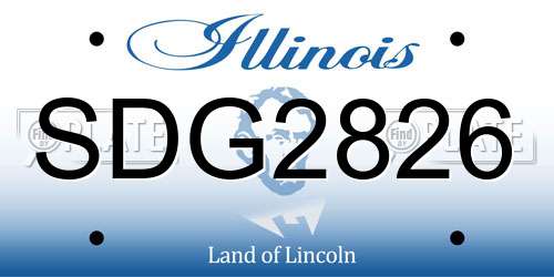 SDG2826 Illinois License Plate