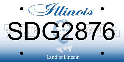 SDG2876 Illinois License Plate