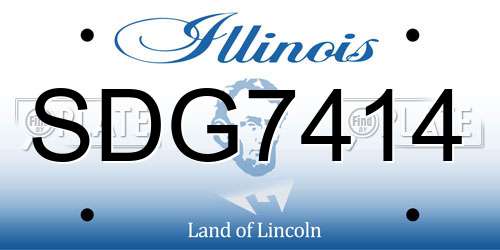 SDG7414 Illinois License Plate