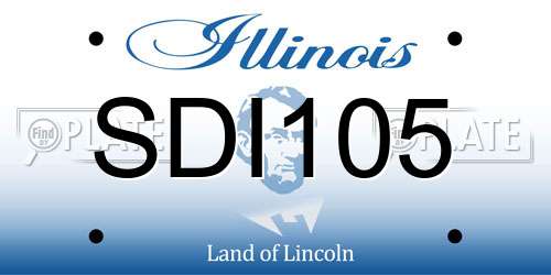 SDI105 Illinois License Plate