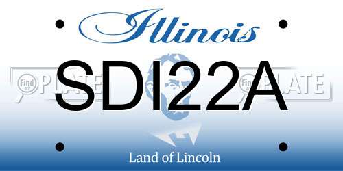 SDI22A Illinois License Plate