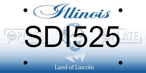 SDI525 Illinois License Plate