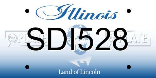 SDI528 Illinois License Plate