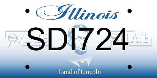 SDI724 Illinois License Plate