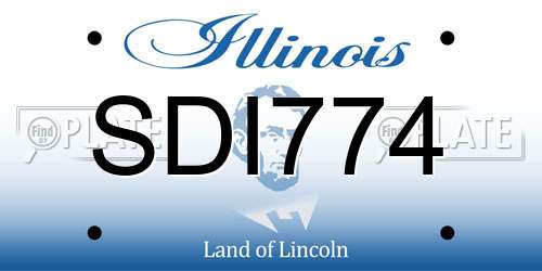 SDI774 Illinois License Plate