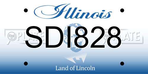 SDI828 Illinois License Plate