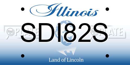 SDI82S Illinois License Plate