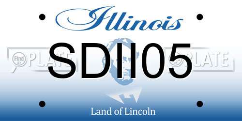 SDII05 Illinois License Plate