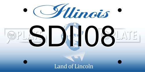 SDII08 Illinois License Plate