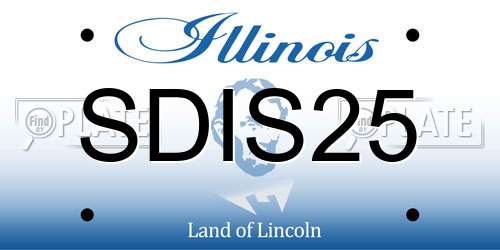 SDIS25 Illinois License Plate