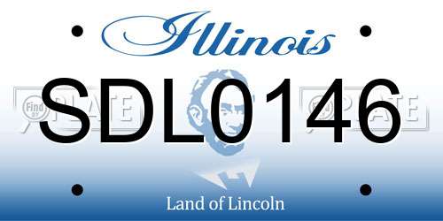 SDL0146 Illinois License Plate