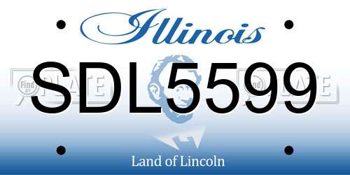 SDL5599 Illinois License Plate