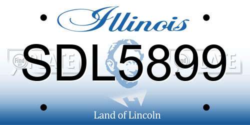 SDL5899 Illinois License Plate